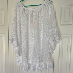 Lilly Pulitzer White Lace Swim Coverup